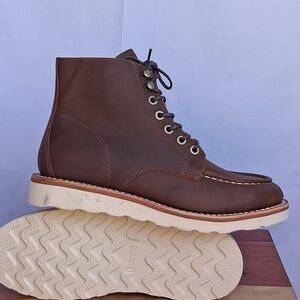 Quince Crafted Leather Moc Toe Boot Cafe 8.5